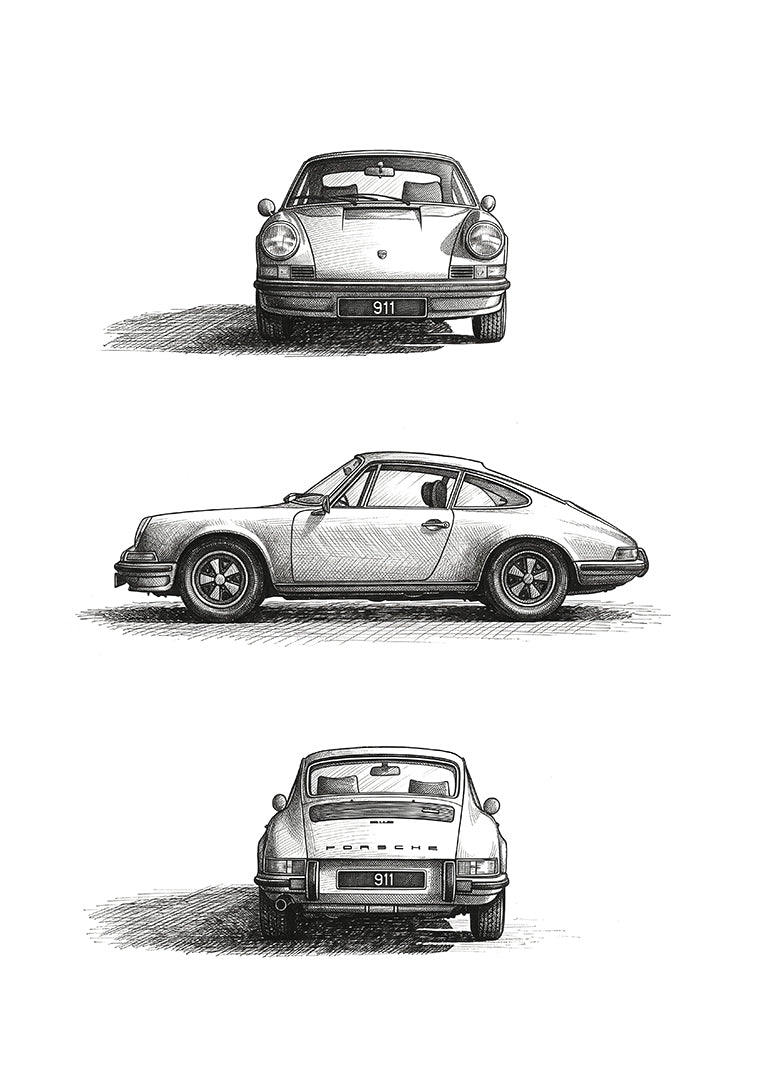 Classic Cars 06 — Porsche 911 | Fine Art Print | Instant Digital Download
