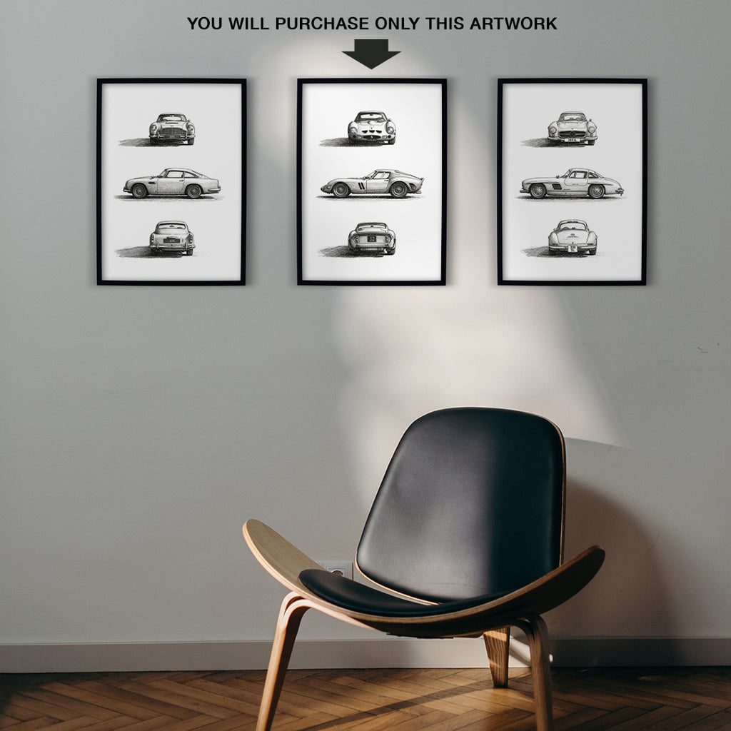 Classic Cars 02 — Ferrari GTO 250 | Fine Art Print | Instant Digital Download