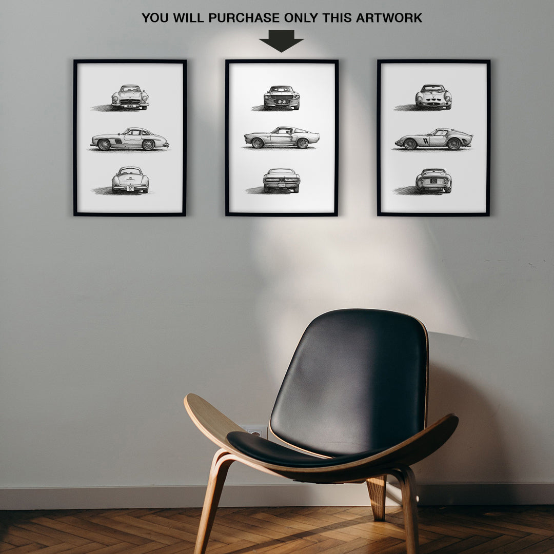 Classic Cars 03 — Ford Mustang GT500 | Fine Art Print | Instant Digital Download