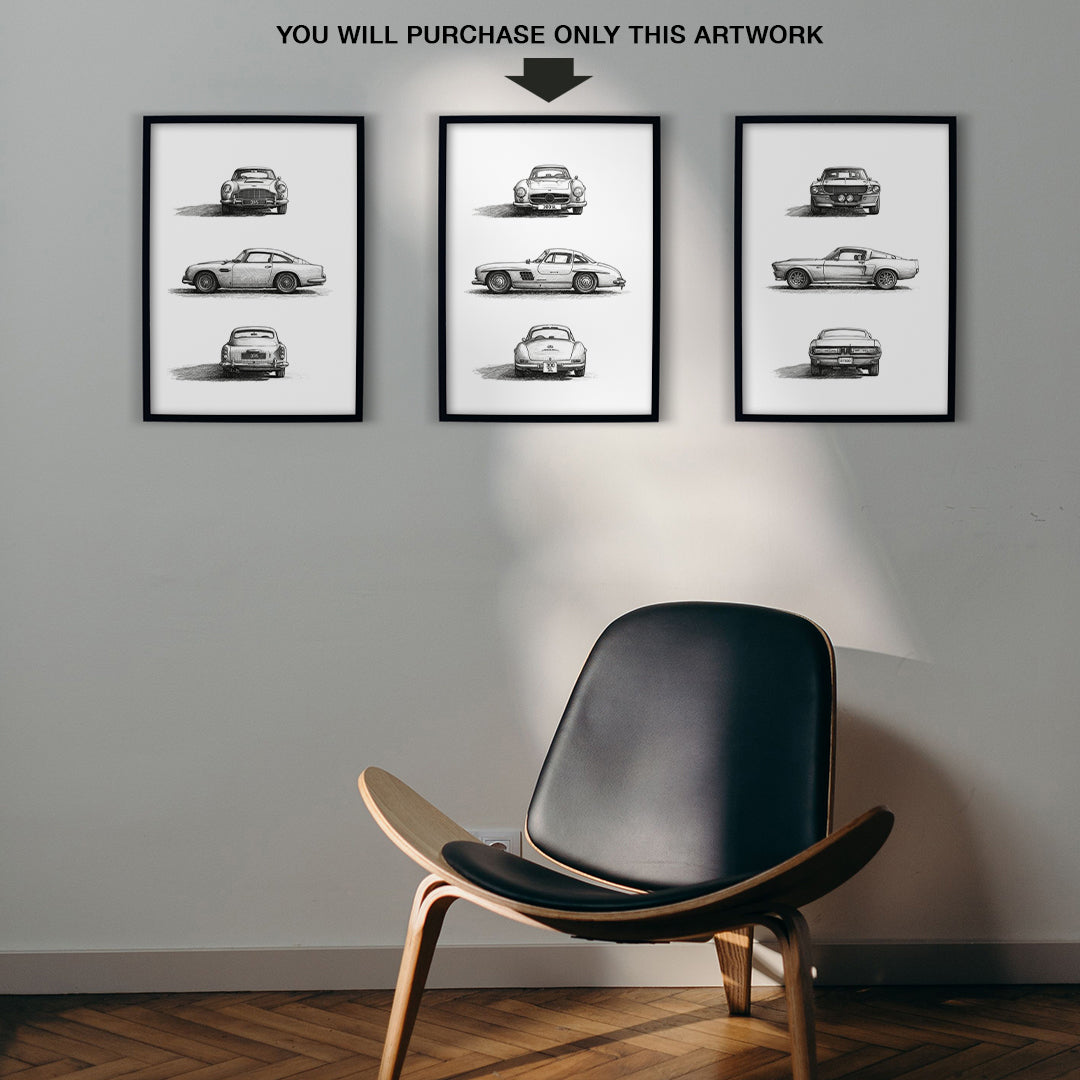 Classic Cars 05 — Mercedes 300SL | Fine Art Print | Instant Digital Download