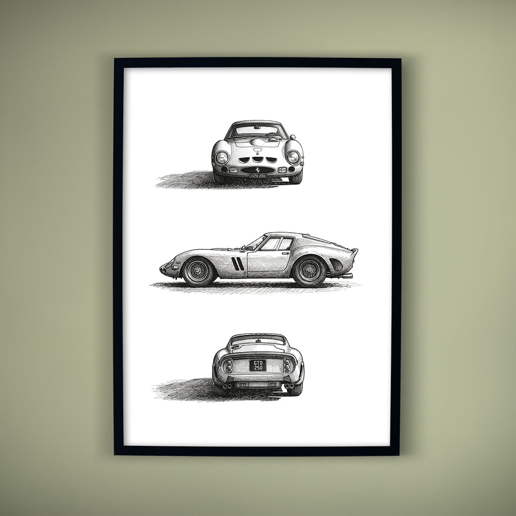 Classic Cars 02 — Ferrari GTO 250 | Fine Art Print | Instant Digital Download