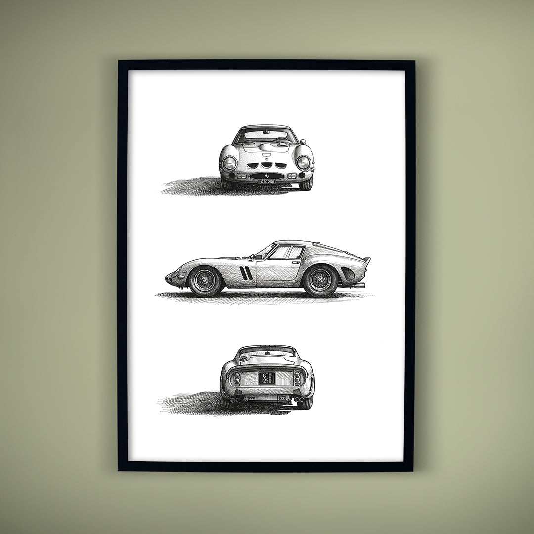 Classic Cars 02 — Ferrari GTO 250 | Fine Art Print | Instant Digital Download