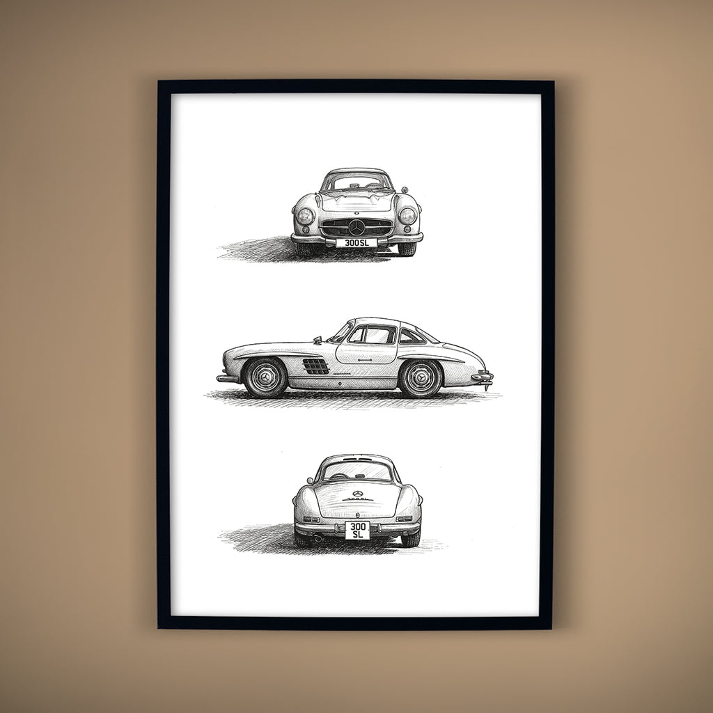 Classic Cars 05 — Mercedes 300SL | Fine Art Print | Instant Digital Download