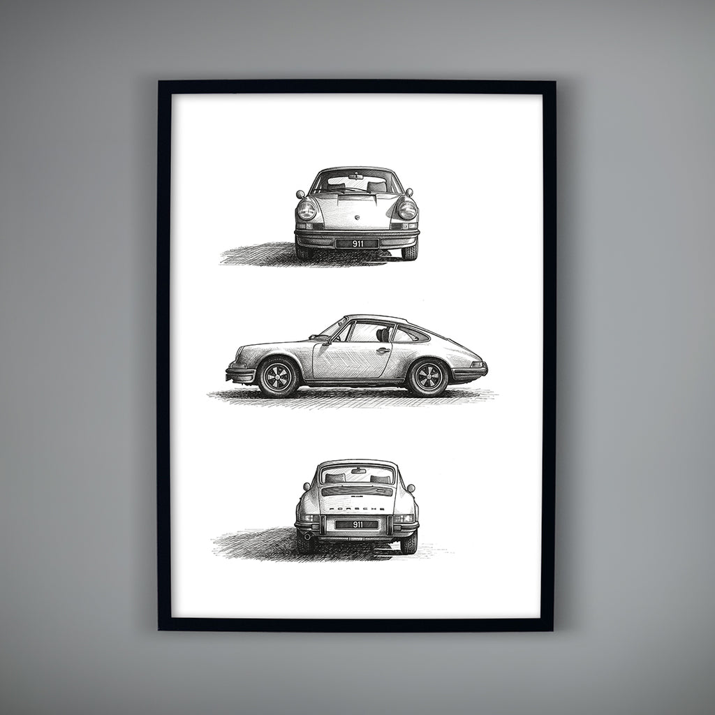 Classic Cars 06 — Porsche 911 | Fine Art Print | Instant Digital Download