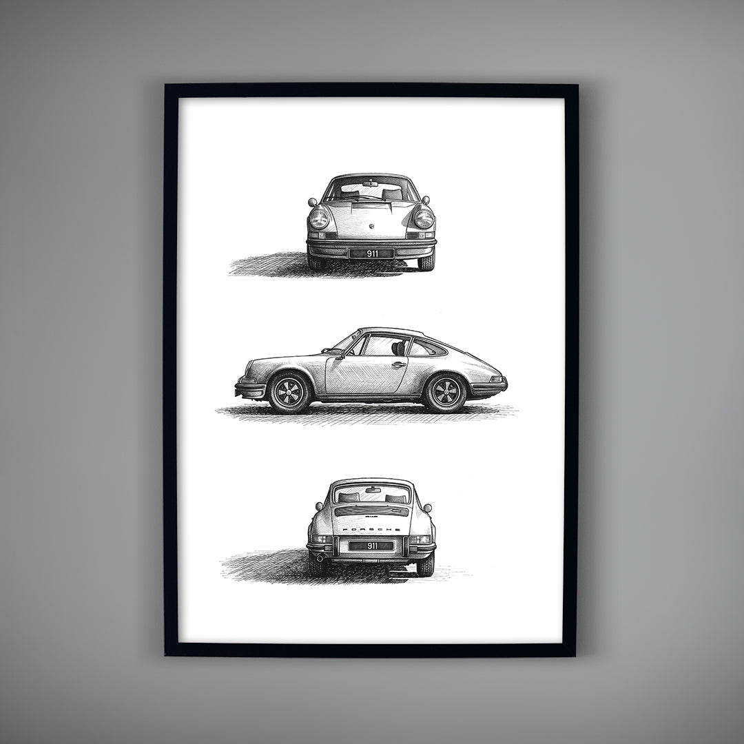 Classic Cars 06 — Porsche 911 | Fine Art Print | Instant Digital Download