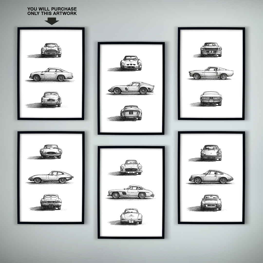 Classic Cars 01 — Aston Martin DB5 | Fine Art Print | Instant Digital Download