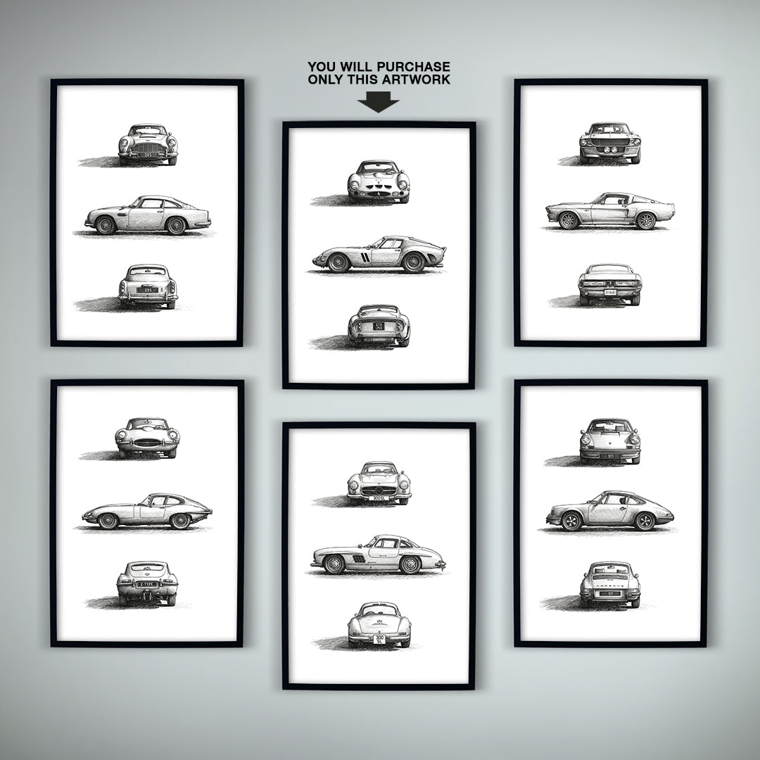 Classic Cars 02 — Ferrari GTO 250 | Fine Art Print | Instant Digital Download