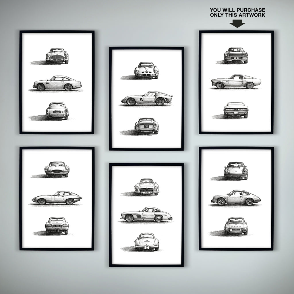 Classic Cars 03 — Ford Mustang GT500 | Fine Art Print | Instant Digital Download