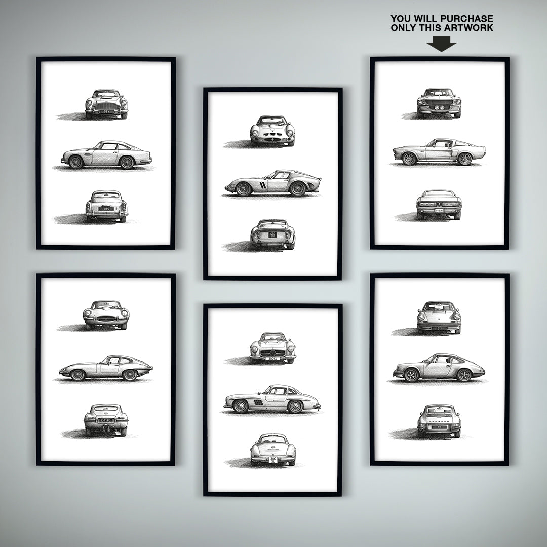 Classic Cars 03 — Ford Mustang GT500 | Fine Art Print | Instant Digital Download