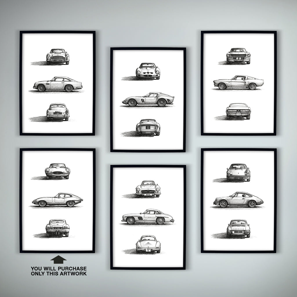 Classic Cars 04 — Jaguar E-Type | Fine Art Print | Instant Digital Download