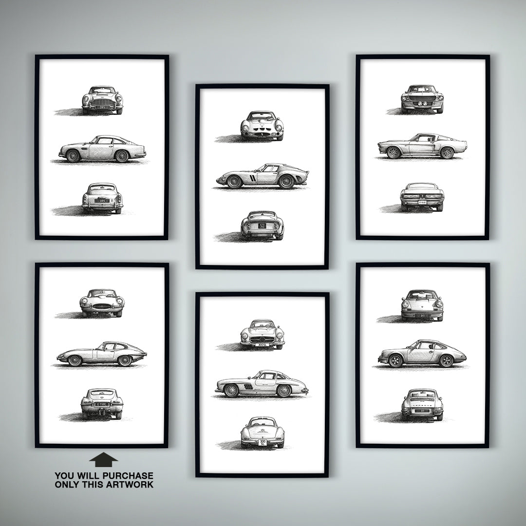 Classic Cars 04 — Jaguar E-Type | Fine Art Print | Instant Digital Download